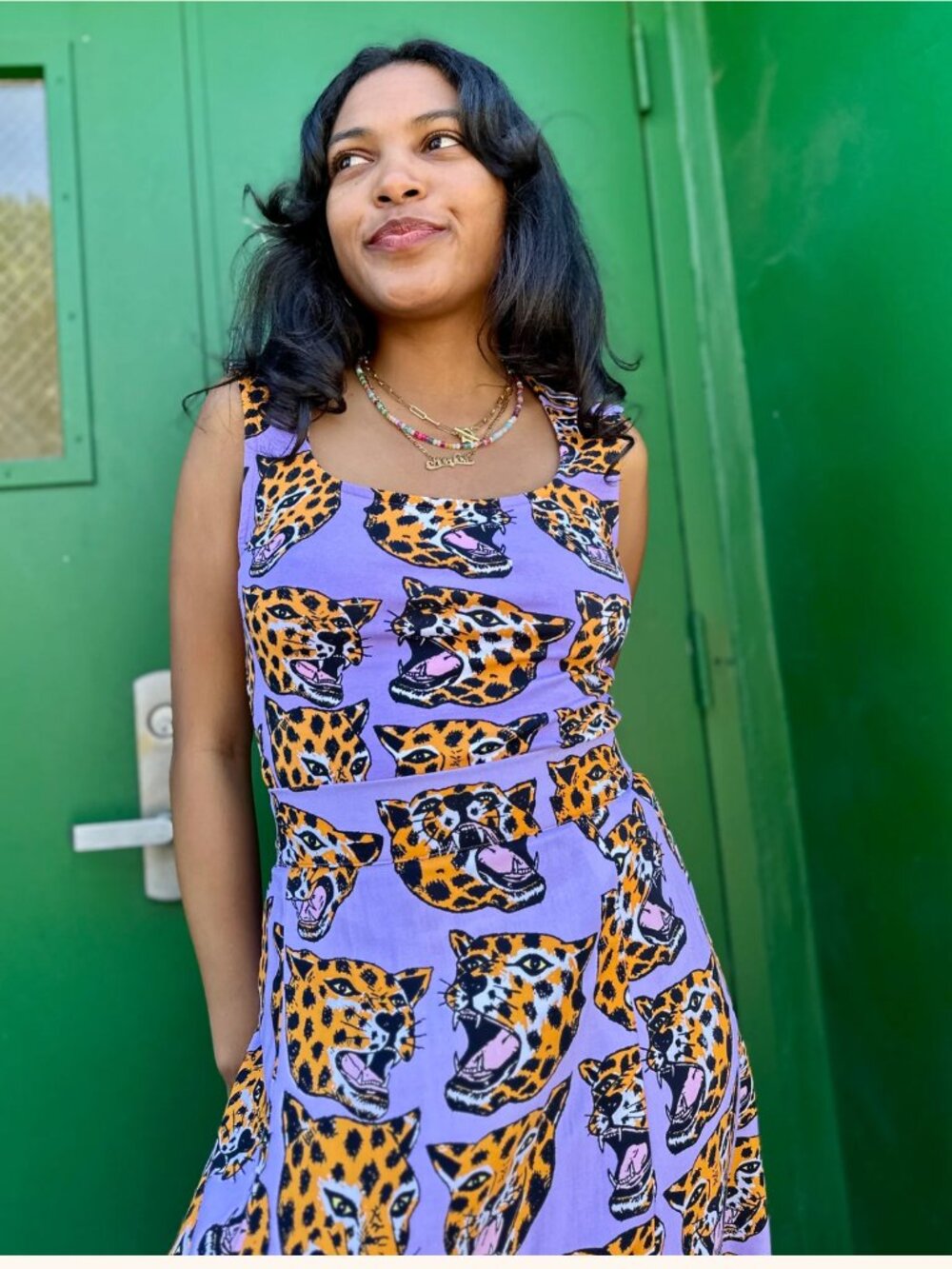 NOOWORKS Cheetah Head Set: Slip Skirt + Scoop Top
